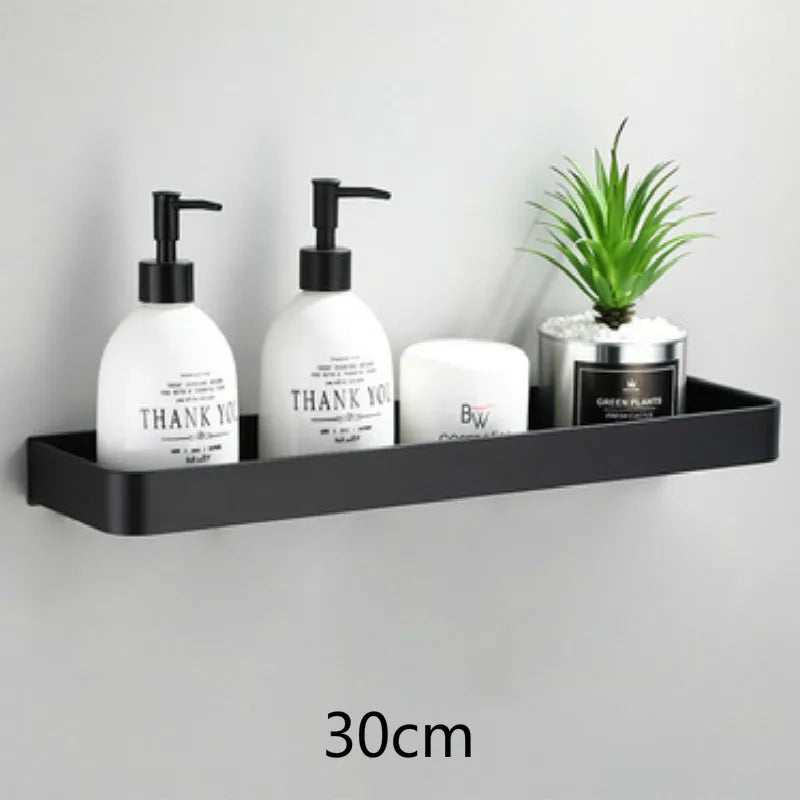 No Drill Wall Mounted Bathroom Organiser Shelf