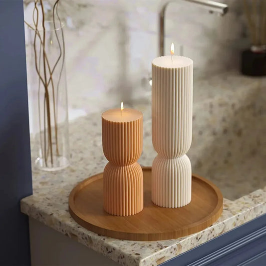 Stripe Pillar Candle MOULD