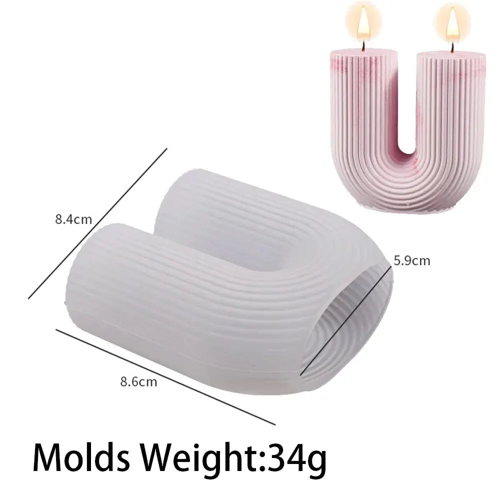 U Shape Silicone Candle MOULD