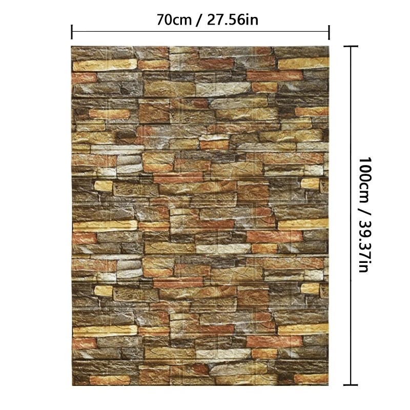 3D Brick Pattern Wallpaper