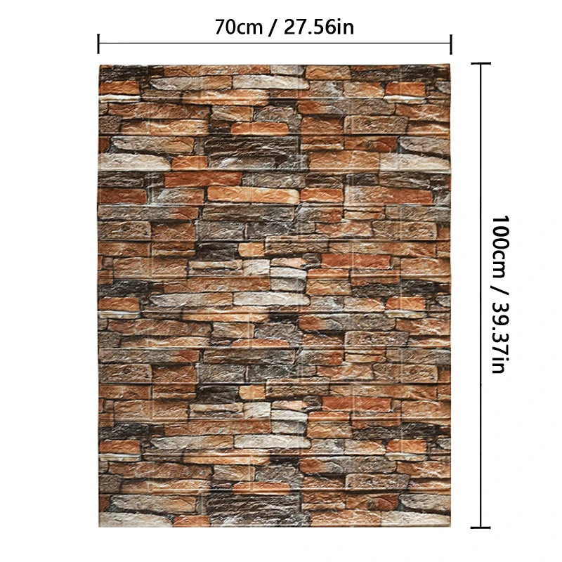 3D Brick Pattern Wallpaper