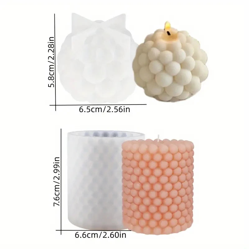 3D Silicone Bubble Candle MOULD