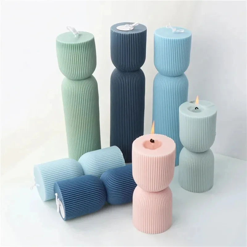 Stripe Pillar Candle MOULD