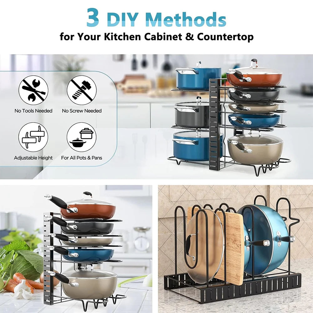 8 Tiers Adjustable Pan/ Pot Organiser