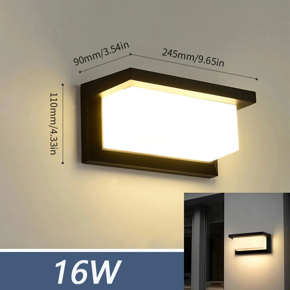 LED Motion Sensor Outdoor Wall Light