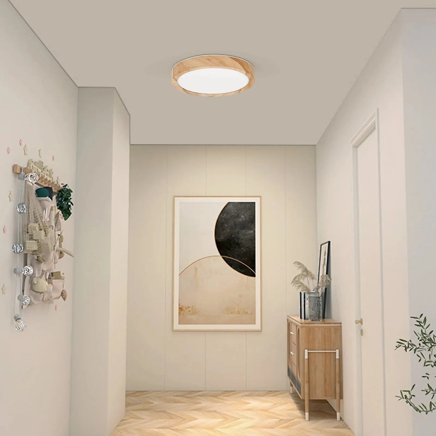 Wood Grain LED Ceiling Light