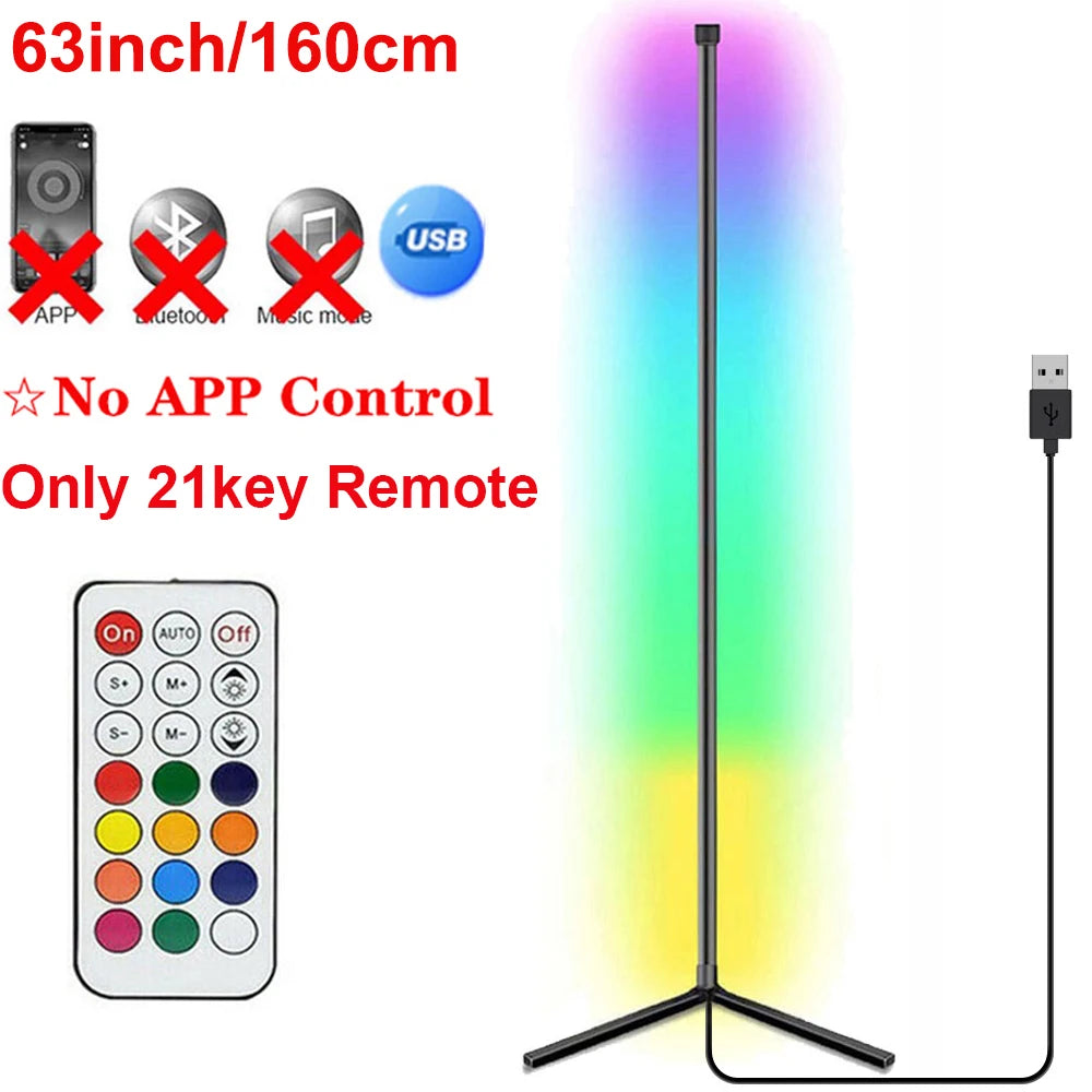 Smart RGB LED Corner Floor Lamp Alexa Compatible