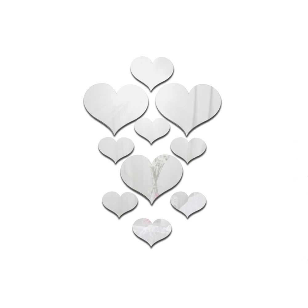 10PCS Love Heart Wall Stickers