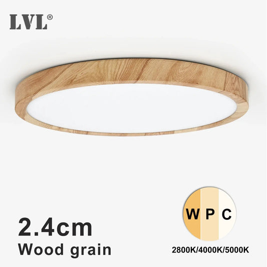 Wood Grain LED Ceiling Light