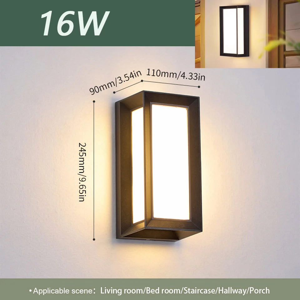 LED Motion Sensor Outdoor Wall Light