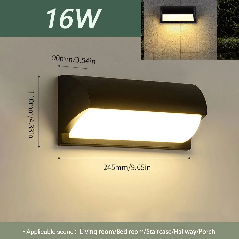 LED Motion Sensor Outdoor Wall Light