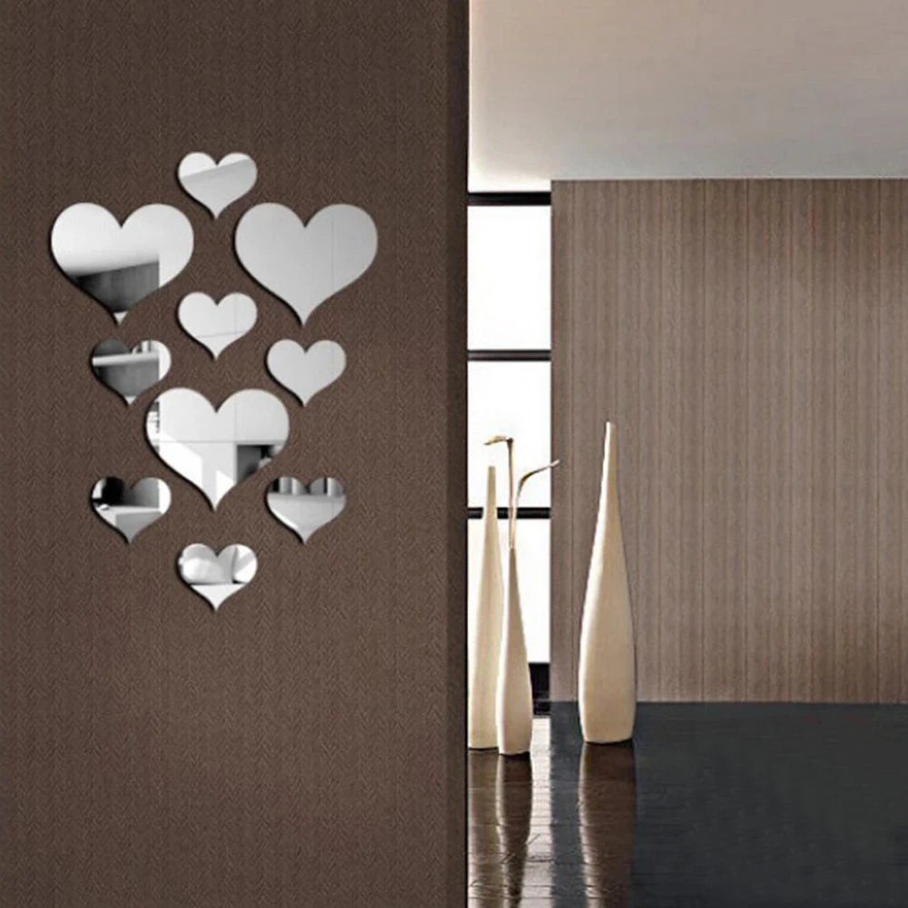 10PCS Love Heart Wall Stickers