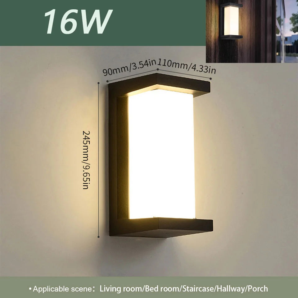 LED Motion Sensor Outdoor Wall Light