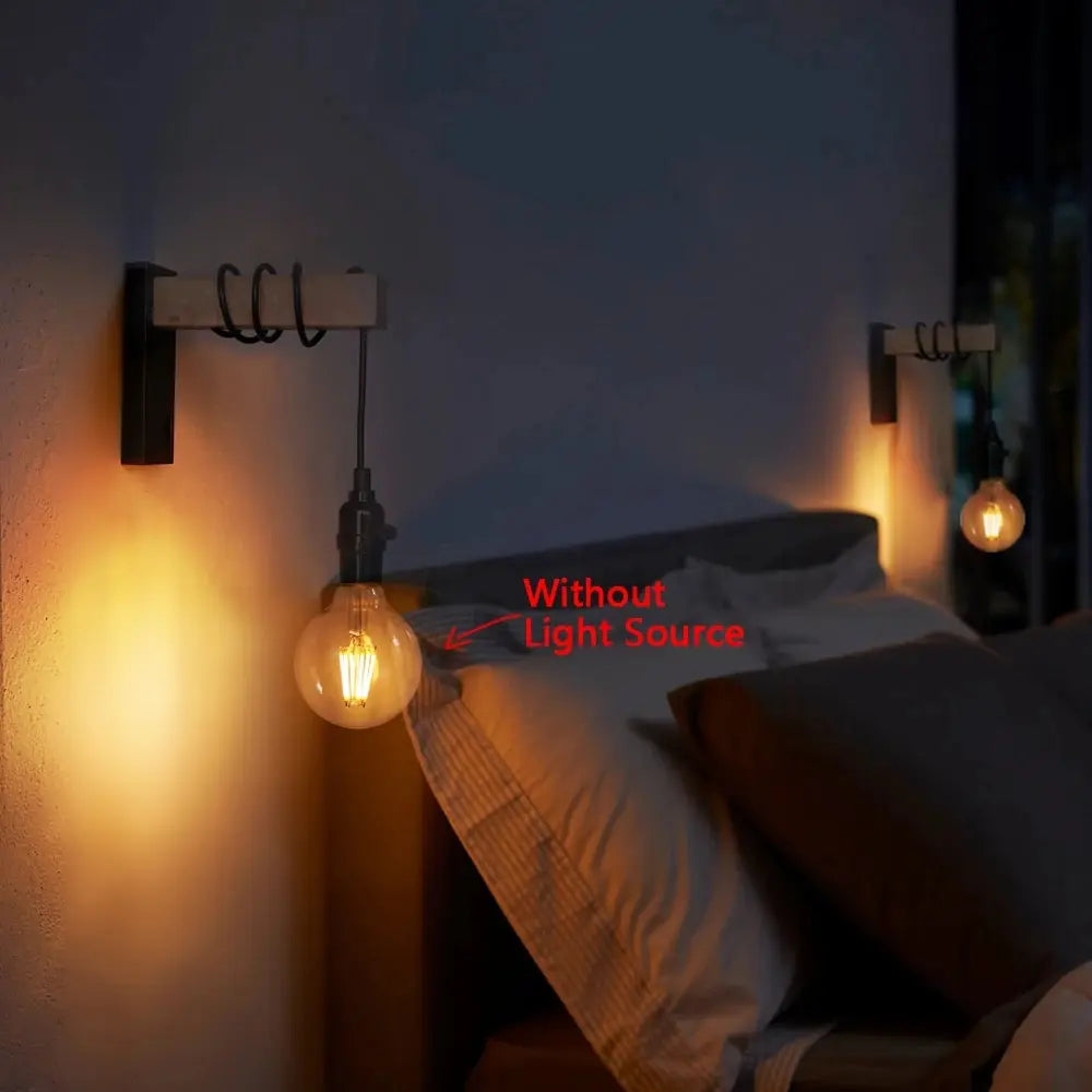 Retro Style Wood LED Wall Lamp