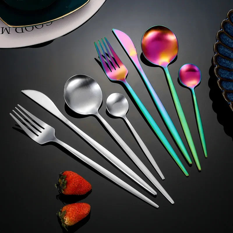 30Pcs Stainless Steel Cutlery Set