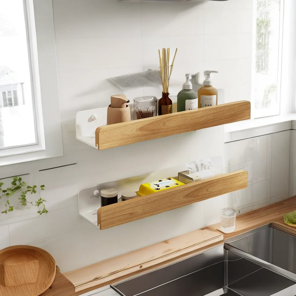 Wall Mounted Wooden Shelves