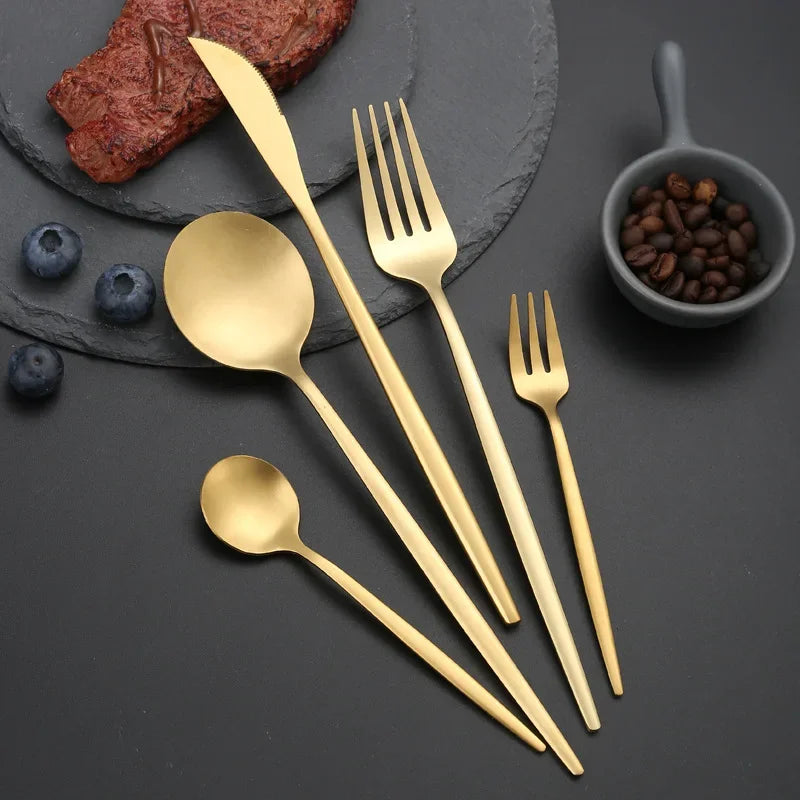 30Pcs Stainless Steel Cutlery Set