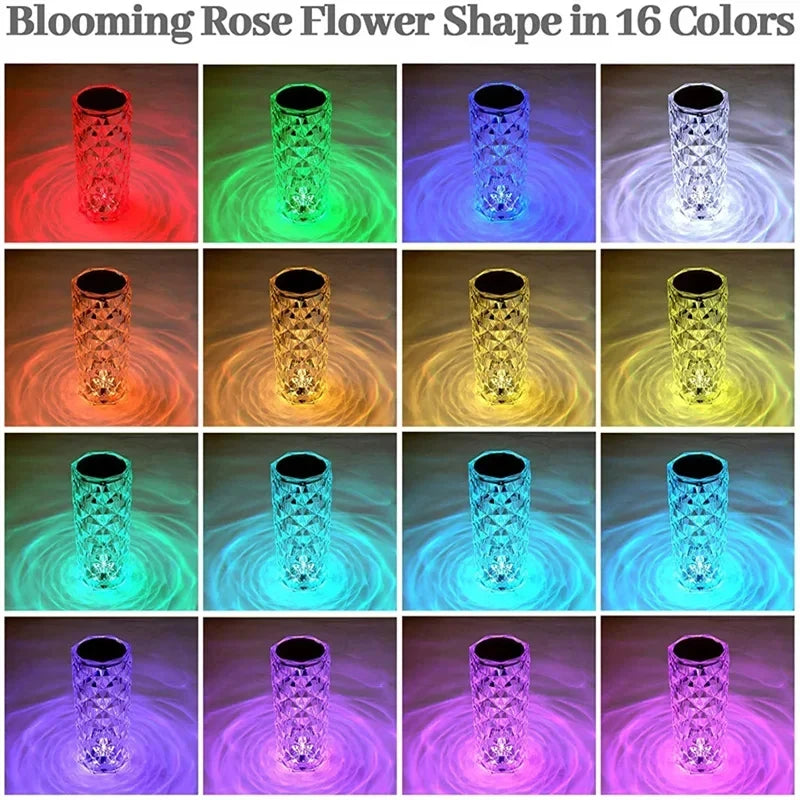 16 Colours LED Touch Crystal Night Light