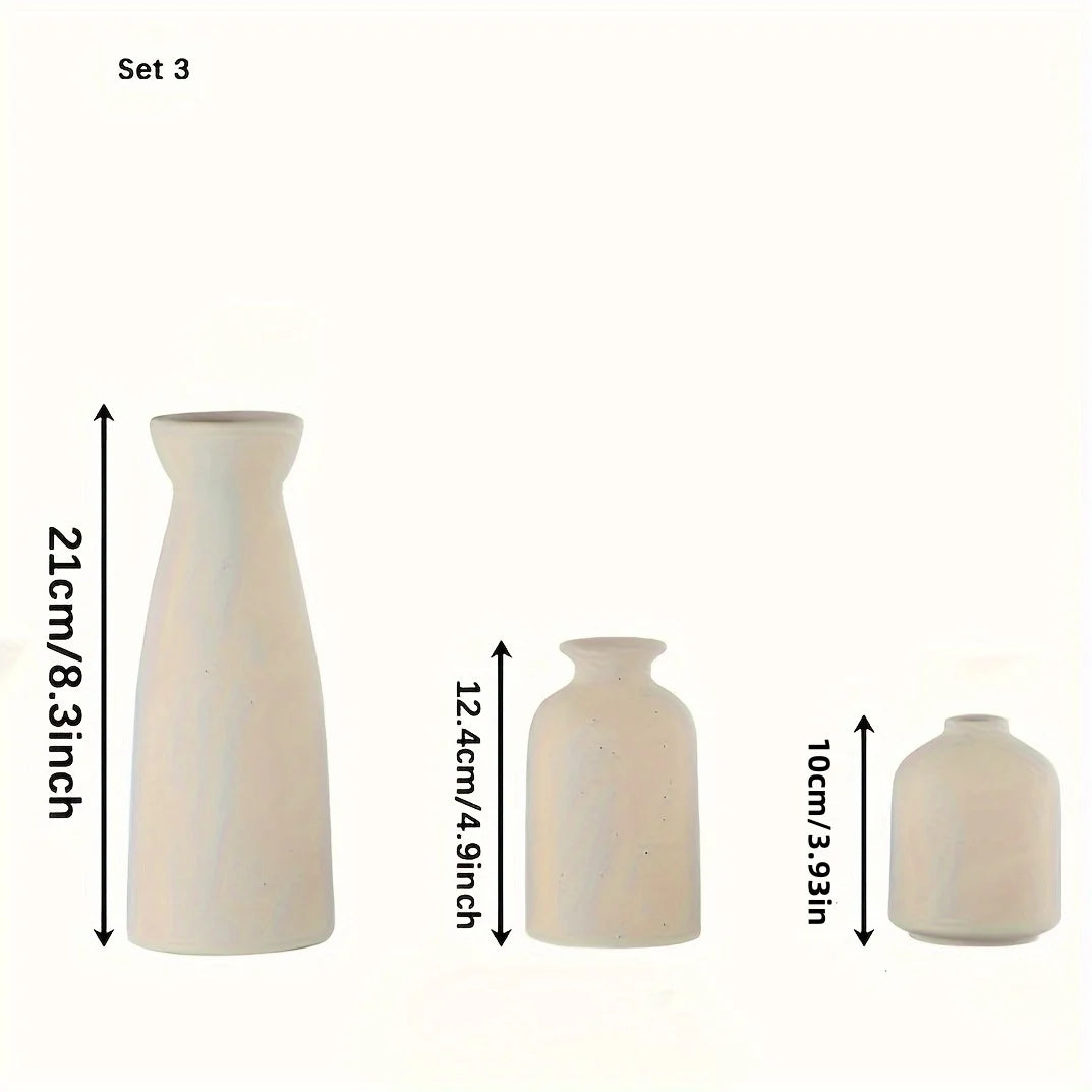 3PCS Stylish Ceramic Vase