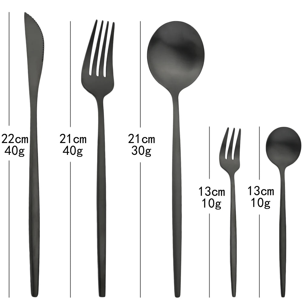 30Pcs Stainless Steel Cutlery Set