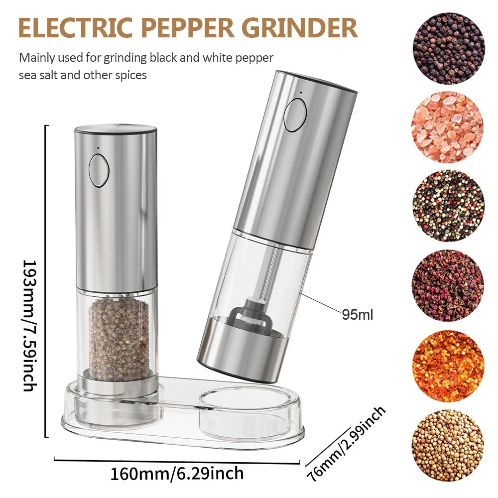 Electric Stainless Steel Salt/ Pepper Grinder