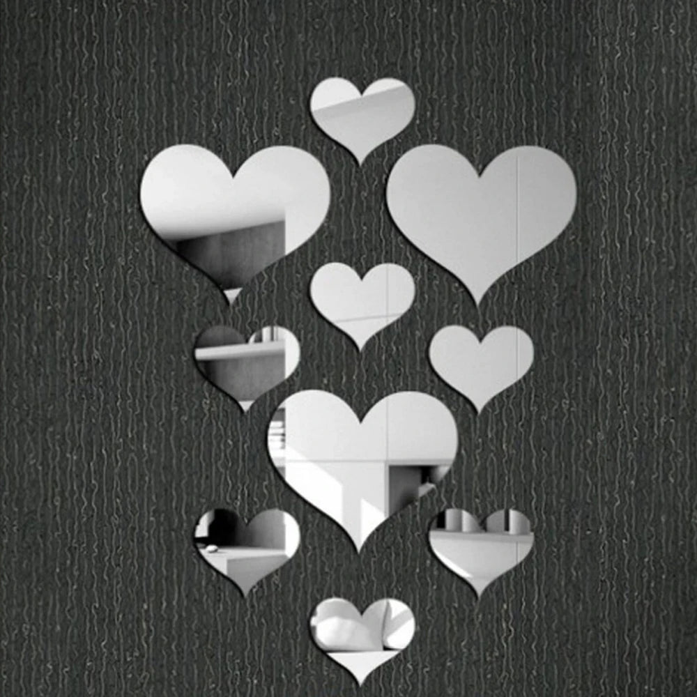 10PCS Love Heart Wall Stickers