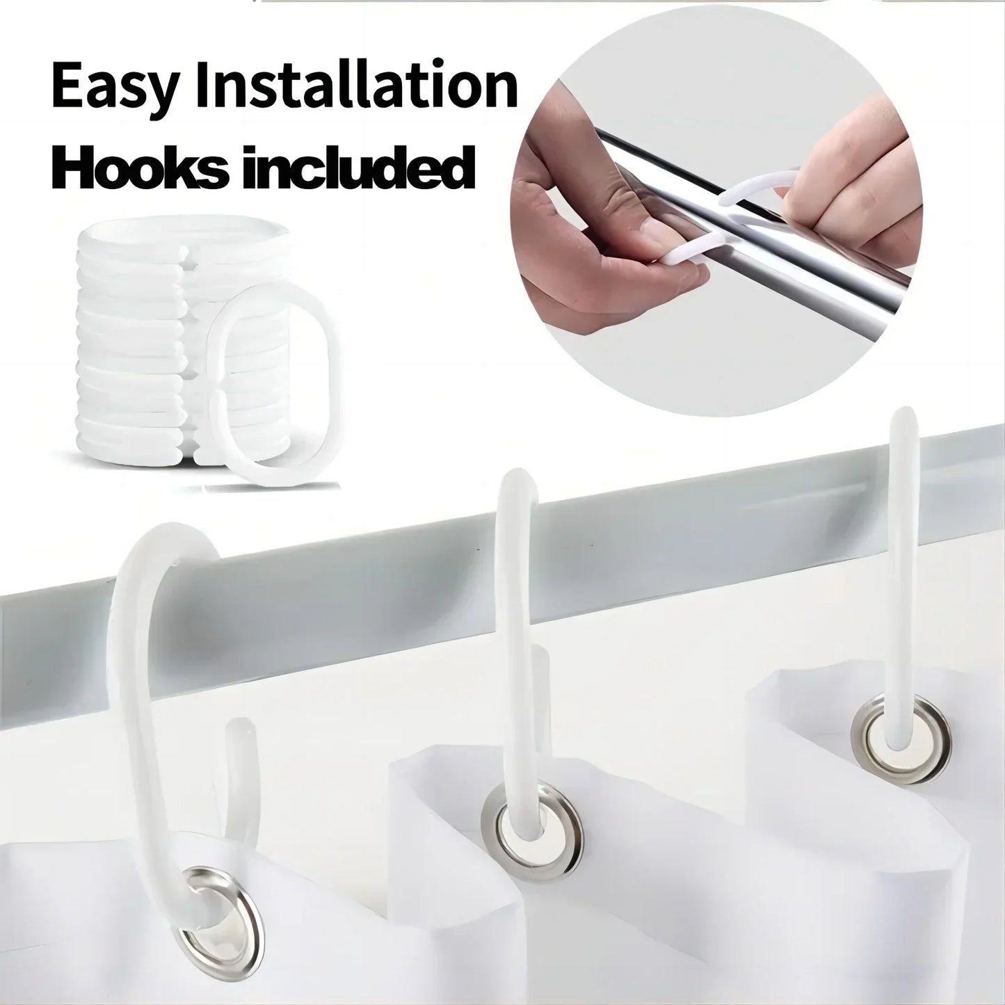 Shower Curtains With Hooks