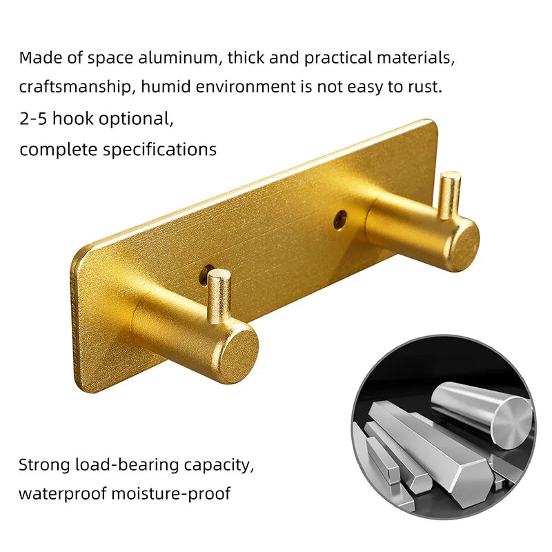 Aluminium Multifunctional Self Adhesive Hooks