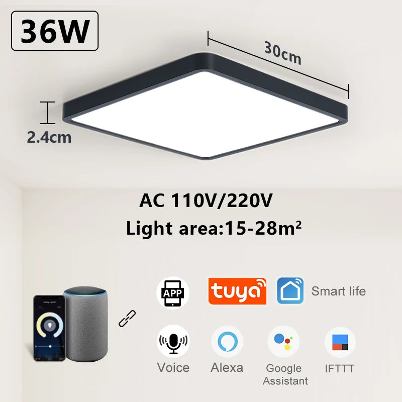 Smart LED Ceiling Lamp - App Voice Control Alexa/Google