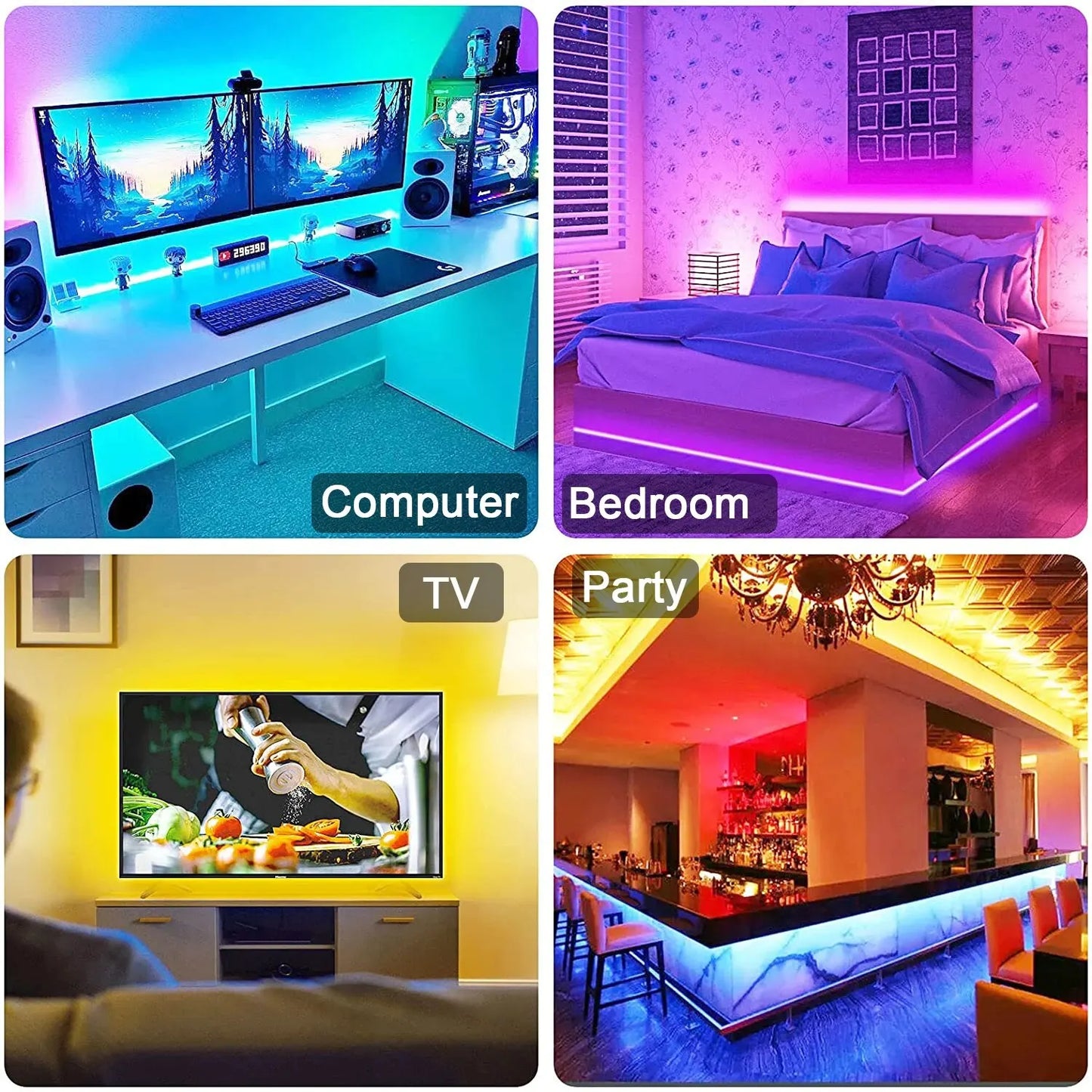 Multi-Purpose Bluetooth LED RGB Strip Light